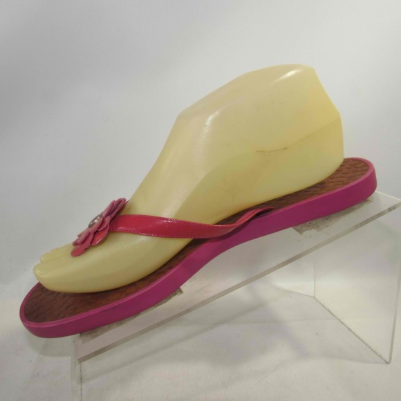 Coach LINDY Size 8 Pink Flip Flops Womens B3B8 - Picture 2 of 8